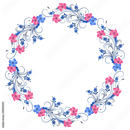 Decorative floral frame