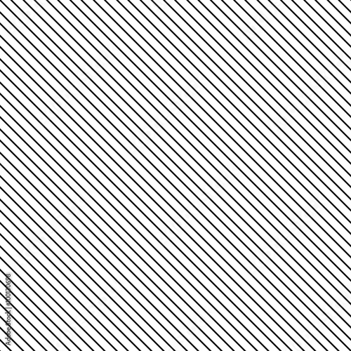 Carta da parati a righe - Carta da parati Diagonal stripe seamless pattern. Geometric classic black and white thin line background.