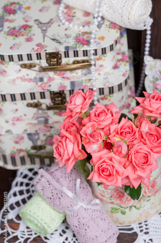 Bouquet of pink roses