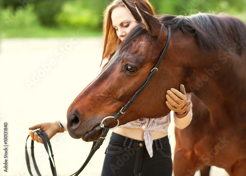 Beautiful woman and horse © Rock and Wasp