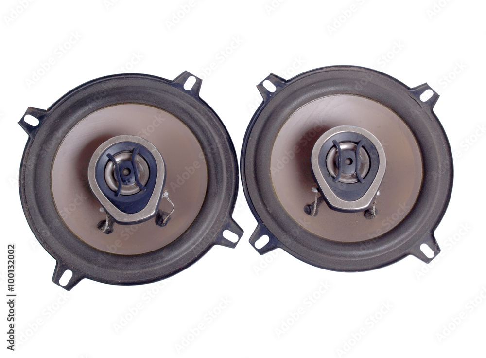 Speakers electrical speakers on a white background Speakers electrical speakers on a white background