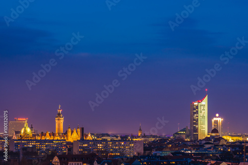 Blick über Leipzig am Abend © kentauros