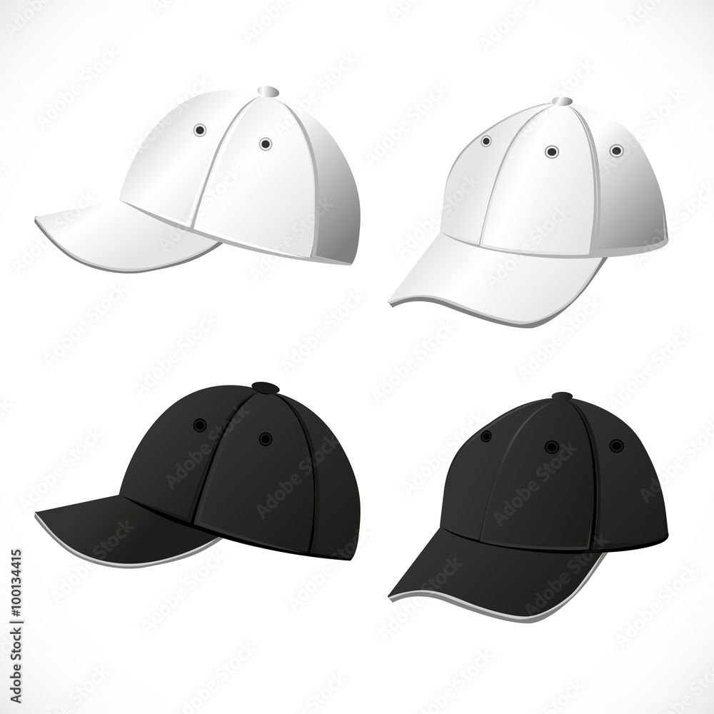 Fototapeta premium Black and white caps