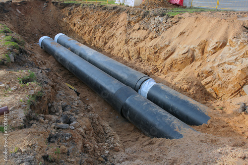 replacement of water pipes in the trench