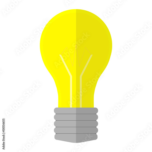 incandescent lamp in flat style