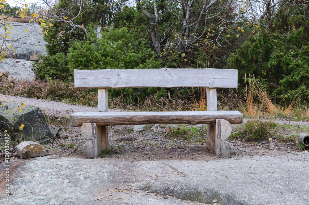 old bench made of rustic wood old bench made of rustic wood