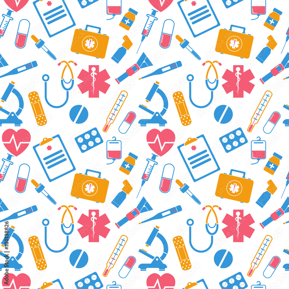 Medicine seamless pattern Medicine seamless pattern