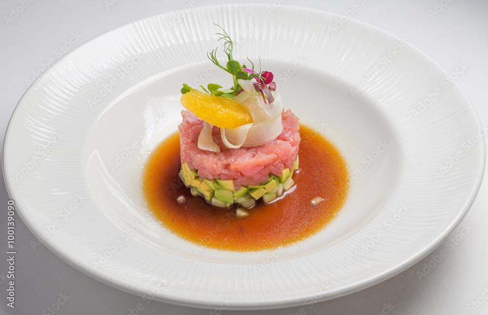 Salmon tartar, gourmet Food Salmon tartar, gourmet Food