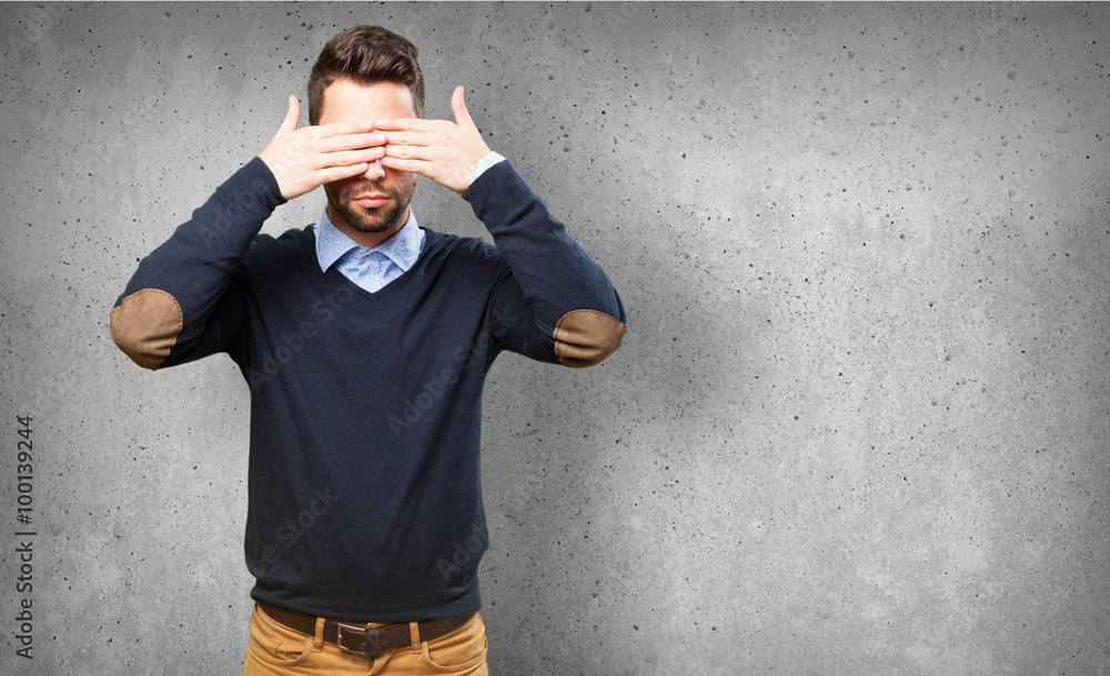 cool man covering his eyes cool man covering his eyes