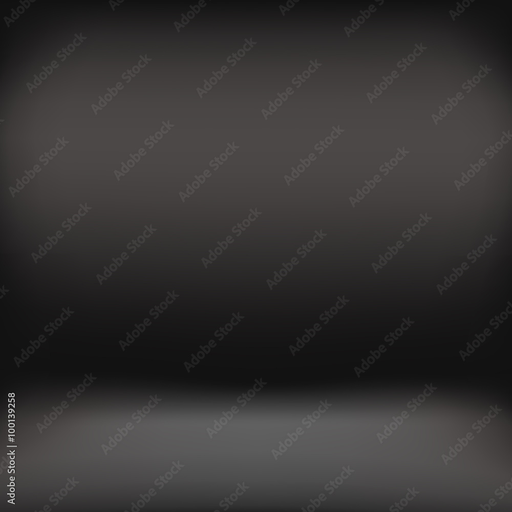 Black studio room backdrop background. Empty interior mockup with soft light. Mock up template product display.