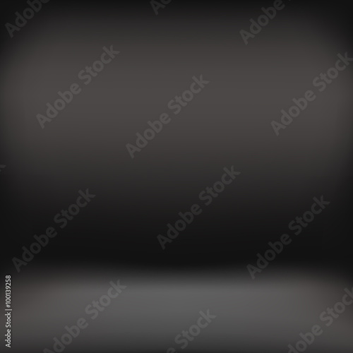 Black studio room backdrop background. Empty interior mockup with soft light. Mock up template product display.