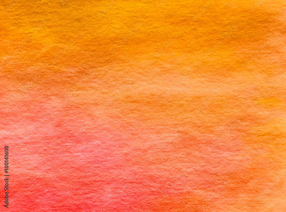 Yellow Pink Red Orange Watercolor Wash Background Texture Patter
