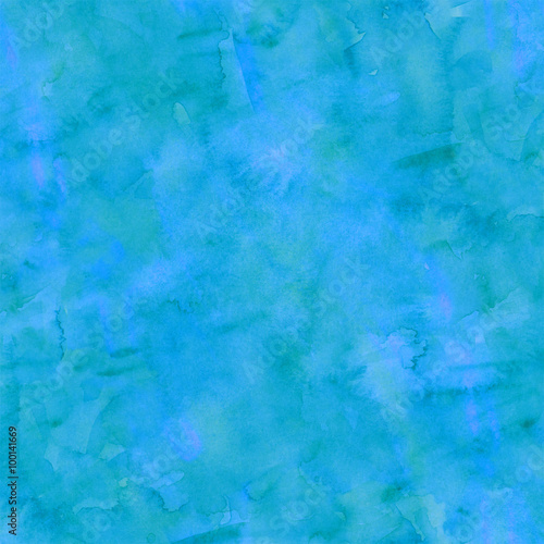 Blue Green Aqua Teal Turquoise Watercolor Paper Background Text