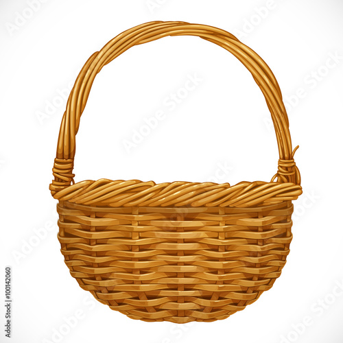 Realistic wicker basket
