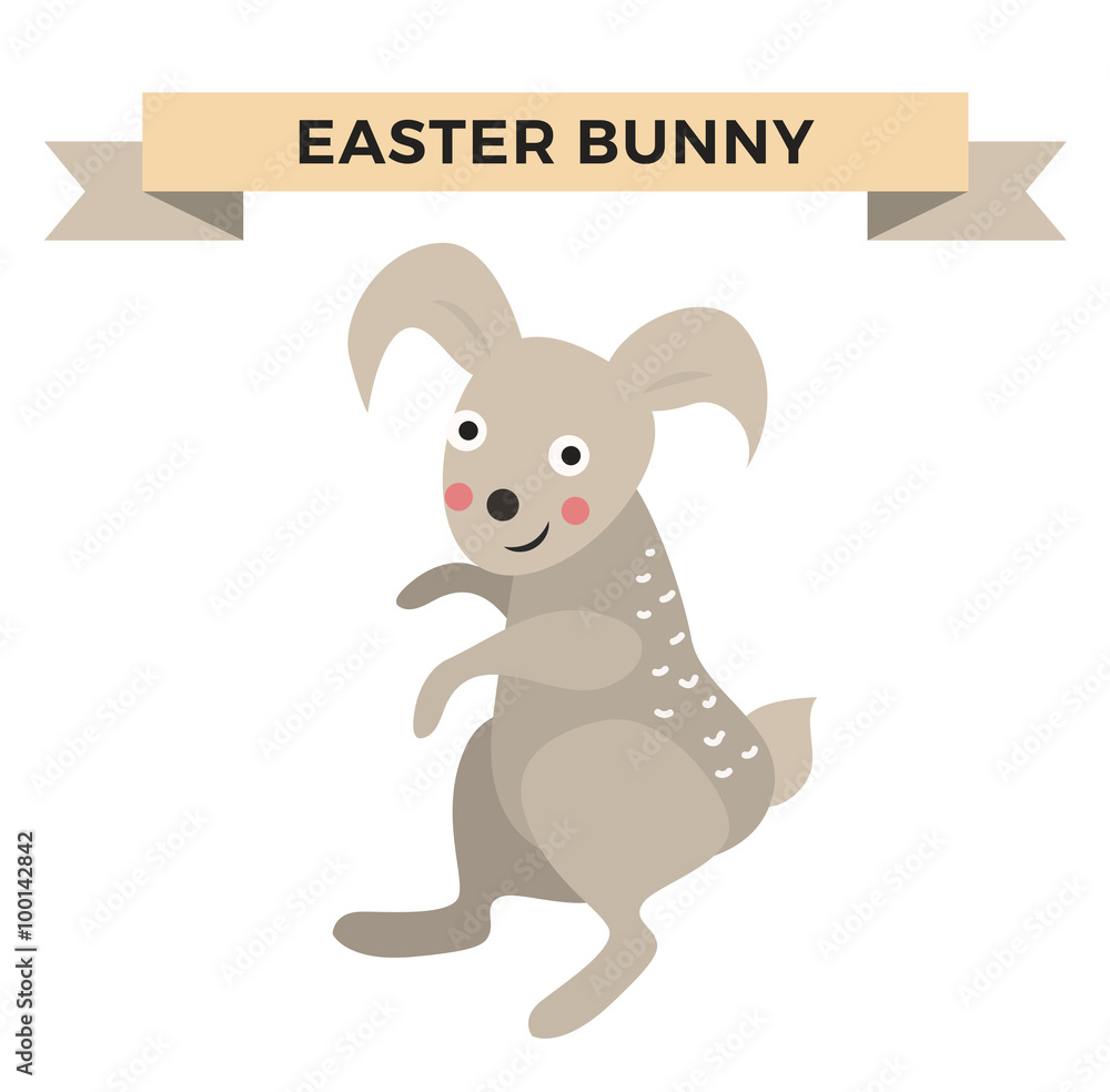 Easter bunny cute vector style Easter bunny cute vector style