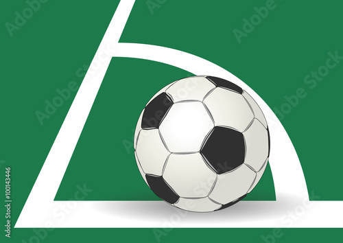 Soccer ball in the corner