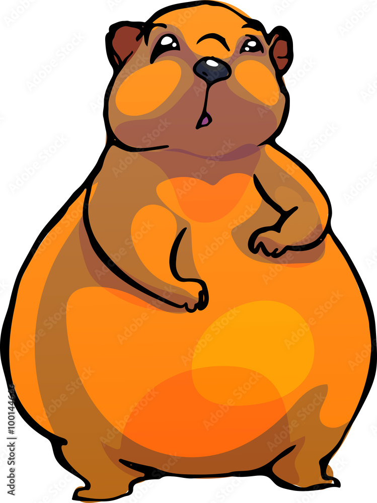 Naklejka premium Marmot. Vector illustration