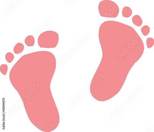 Baby footprint for baby girls