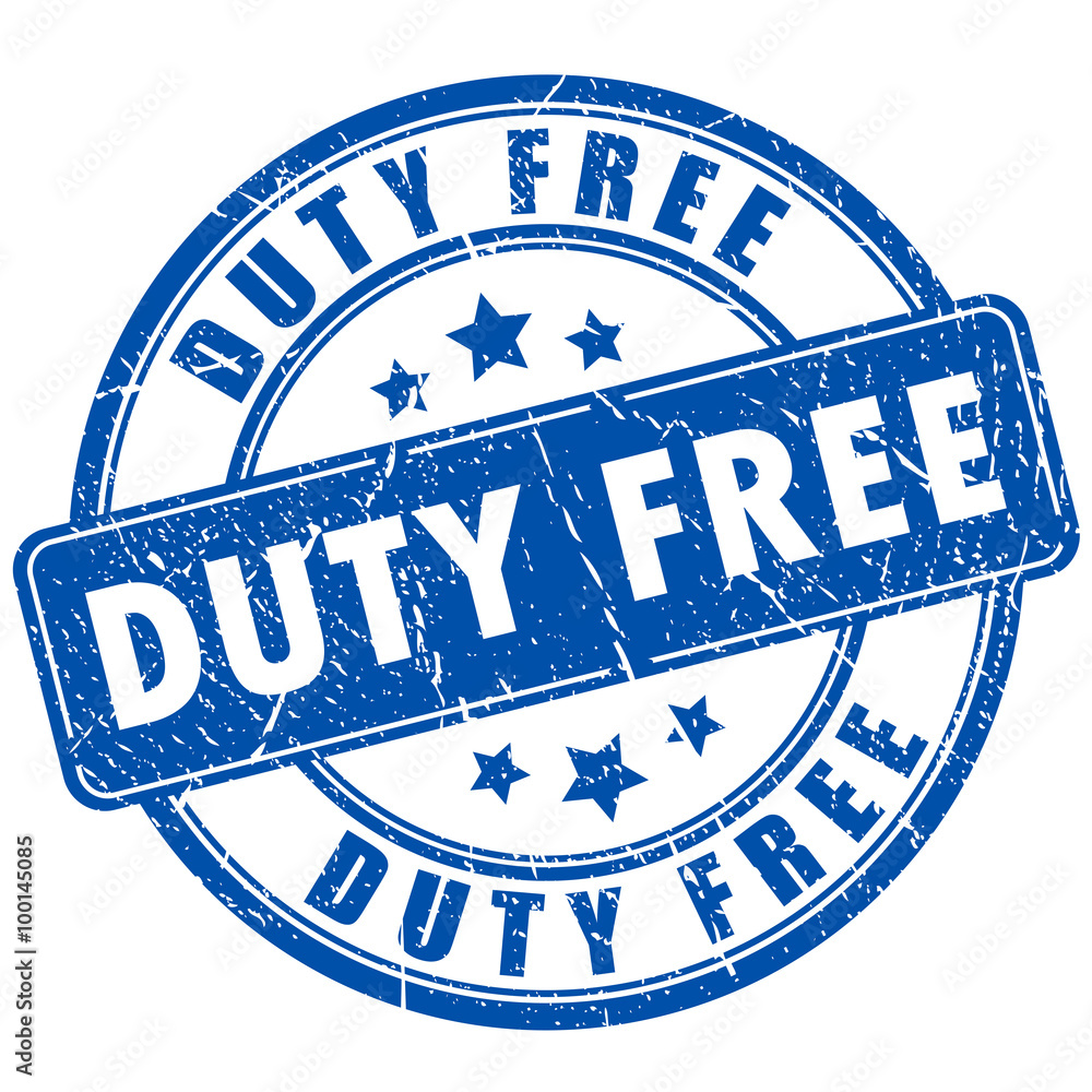 Duty free rubber stamp Duty free rubber stamp