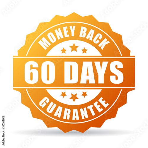 60 days money back guarantee gold icon