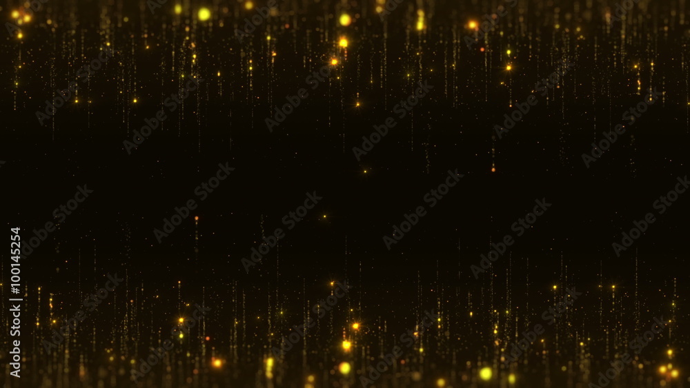loopable shimmering 4k backround with particles flying from top and bottom of screen with glares
