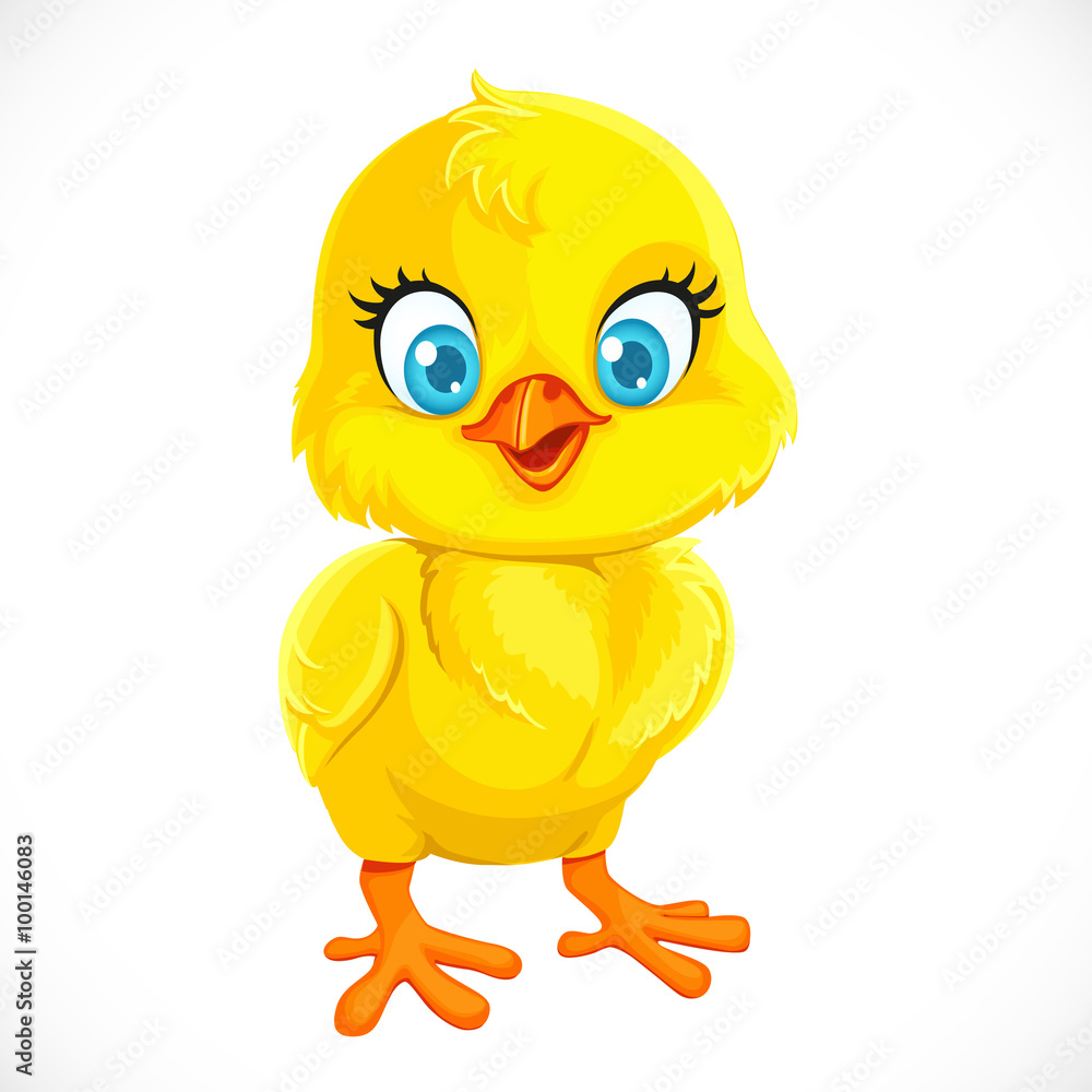 Cute yellow cartoon baby chicken Cute yellow cartoon baby chicken
