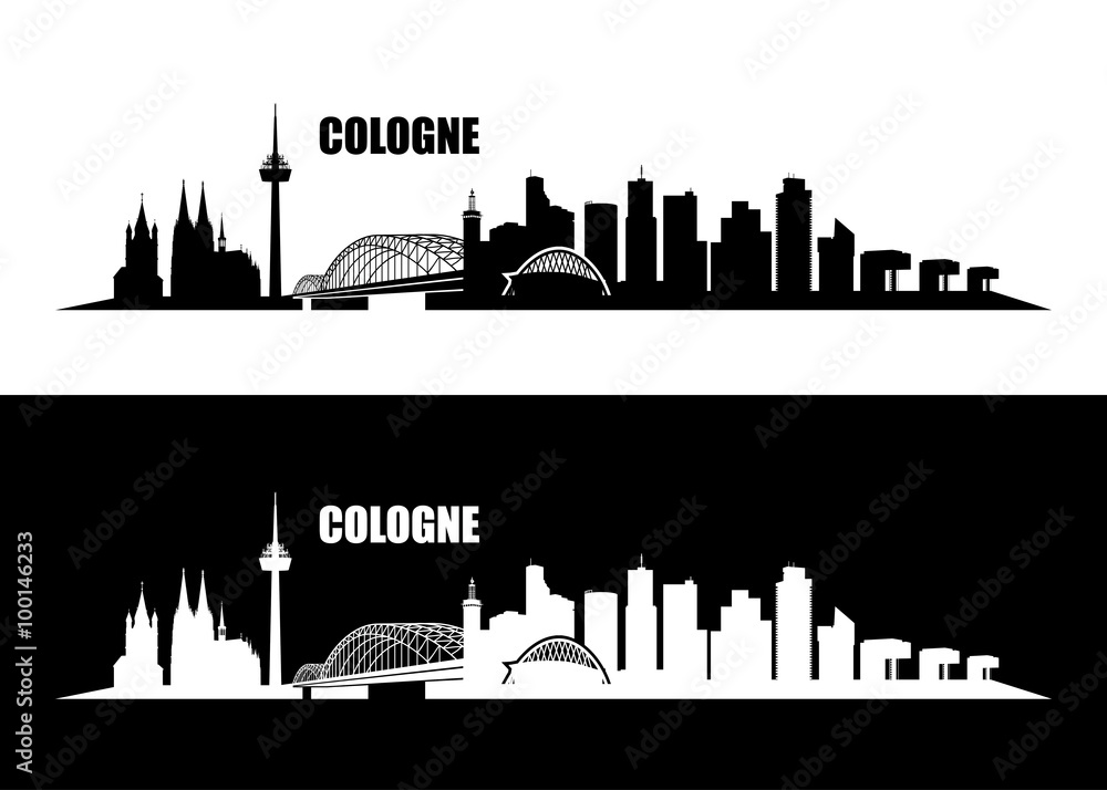 Cologne skyline - obrazy, fototapety, plakaty 