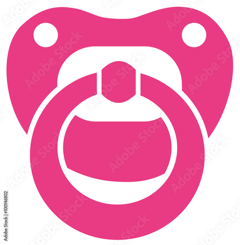 Pink baby girl pacifier photo