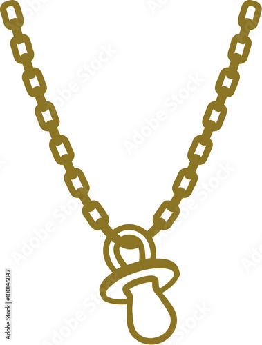 Golden chain with dummy