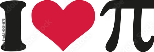 I love pi symbol