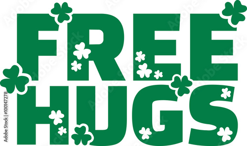 Free hugs with clover design