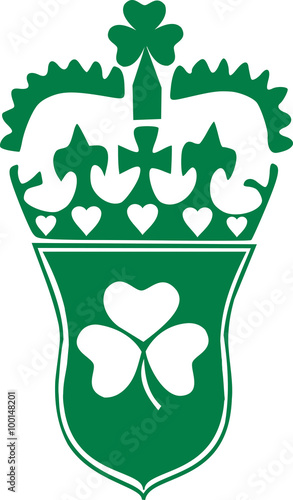 St. Patrick's Day badge with clover