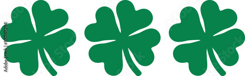 Shamrock triple with four-leaves