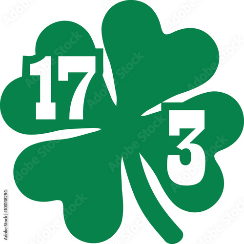 St. Patrick's Day March of 17th with clover