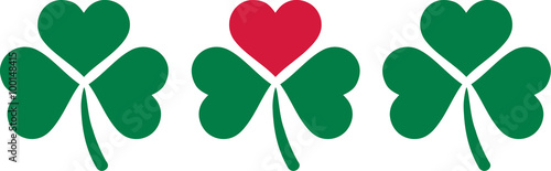 St. Patrick's Day illustration with three clovers