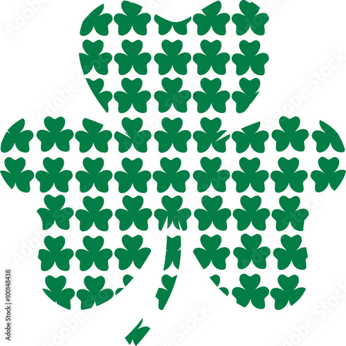 Shamrock with shamrock pattern