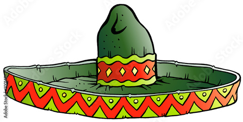 Vector Cartoon illustration of a Big Mexican Sombrero Hat