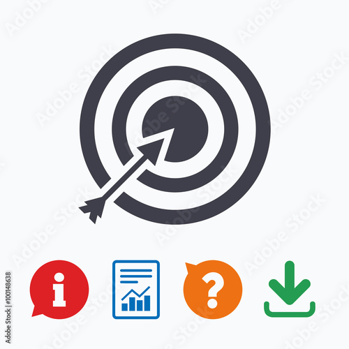 Target aim sign icon. Darts board symbol.