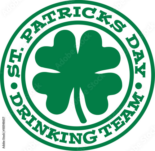 St. Patrick's Day drinking team badge
