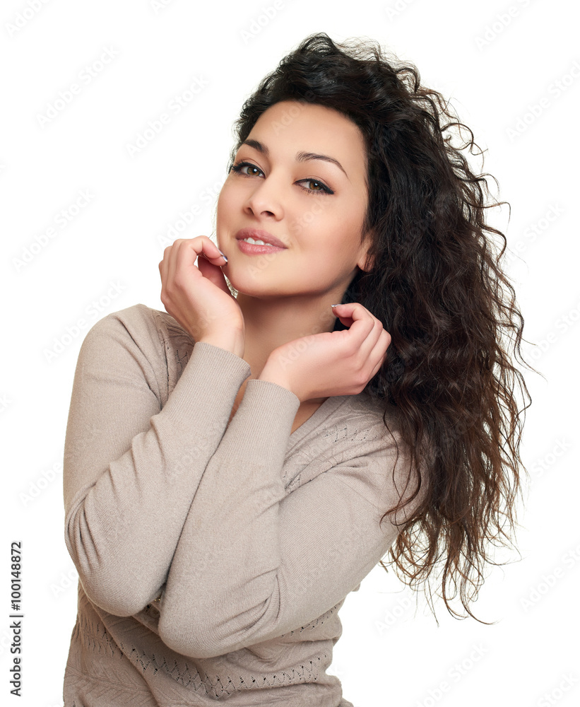 beautiful girl portrait on white background beautiful girl portrait on white background