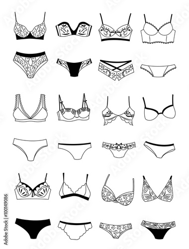 Countors of lingerie