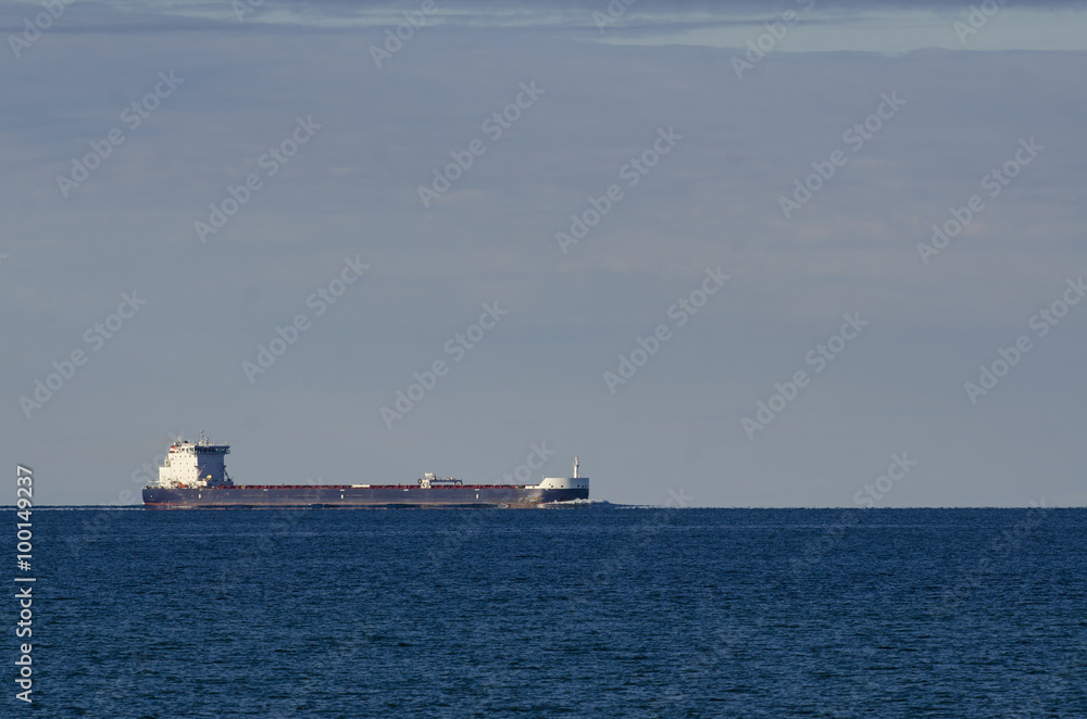 Ship crossing Lake Superior