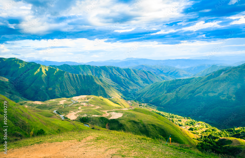 Obraz premium View of the Green Mountains
