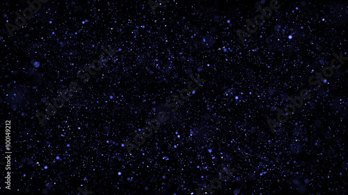 a lot of small shiny particles with different scale covered dark background