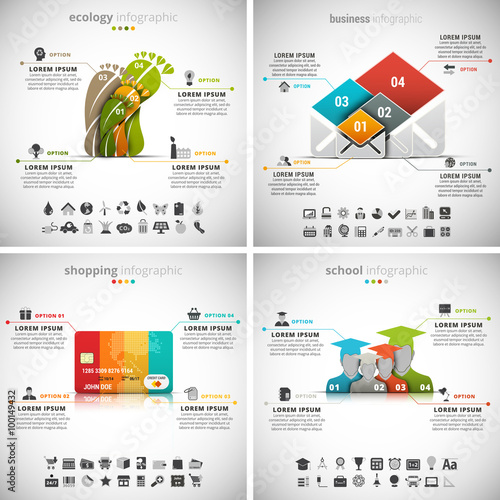 4 in 1 Business Infographics Bundle