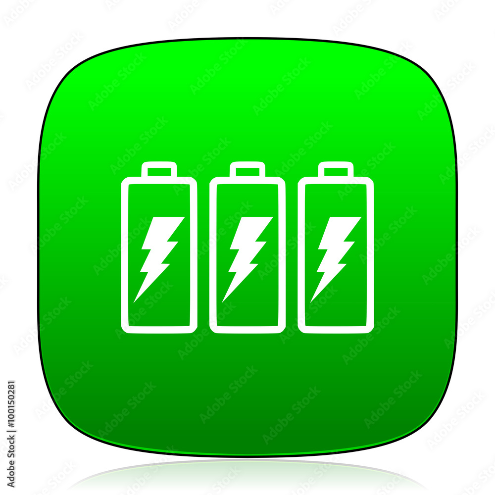 battery green icon for web and mobile app battery green icon for web and mobile app