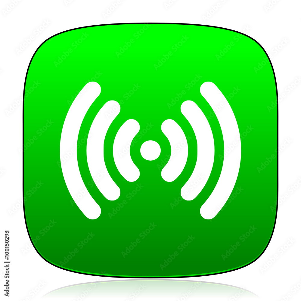 wifi green icon for web and mobile app wifi green icon for web and mobile app