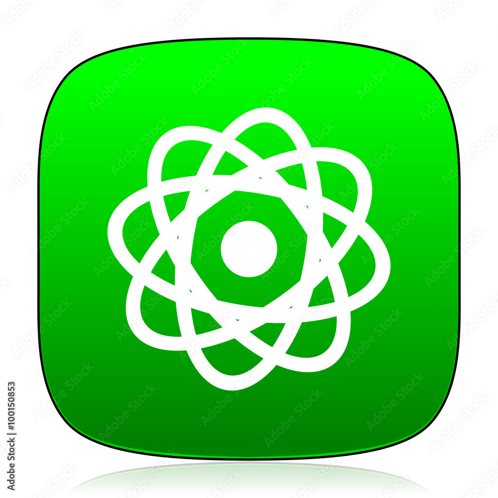 atom green icon for web and mobile app atom green icon for web and mobile app