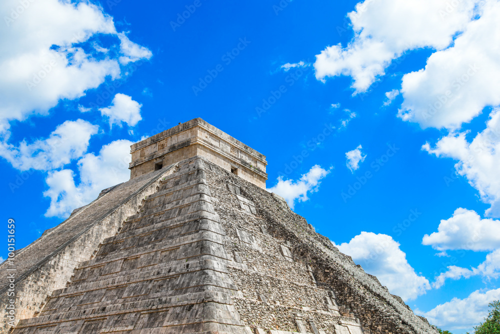 Kukulkan Pyramid in Chichen Itza Site, Mexico