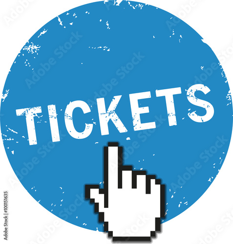 Button Tickets mit Maushand